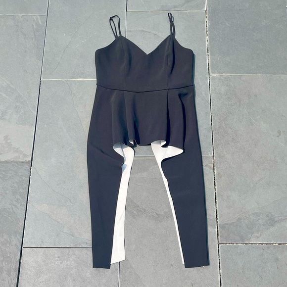 Bardot Tops - Bardot Spaghetti strap Top Black with White Satin Lining